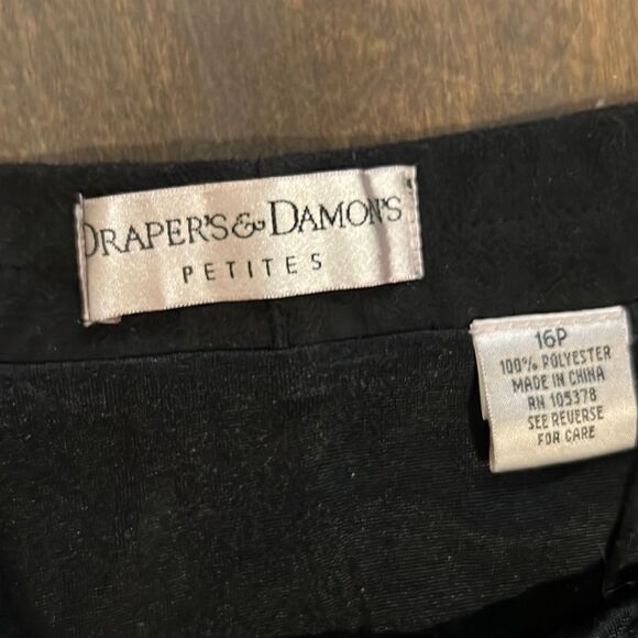 Draper's & Damon black sued long  Skirt Size-16P - Picture 6 of 6